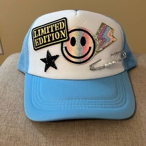 Trucker hat with patches